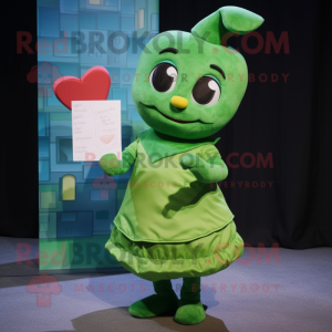 Green Love Letter maskot...