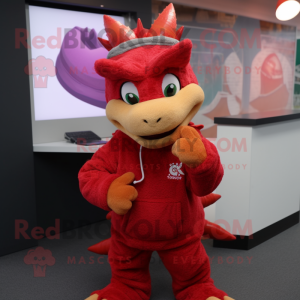 Red Dragon maskot drakt...