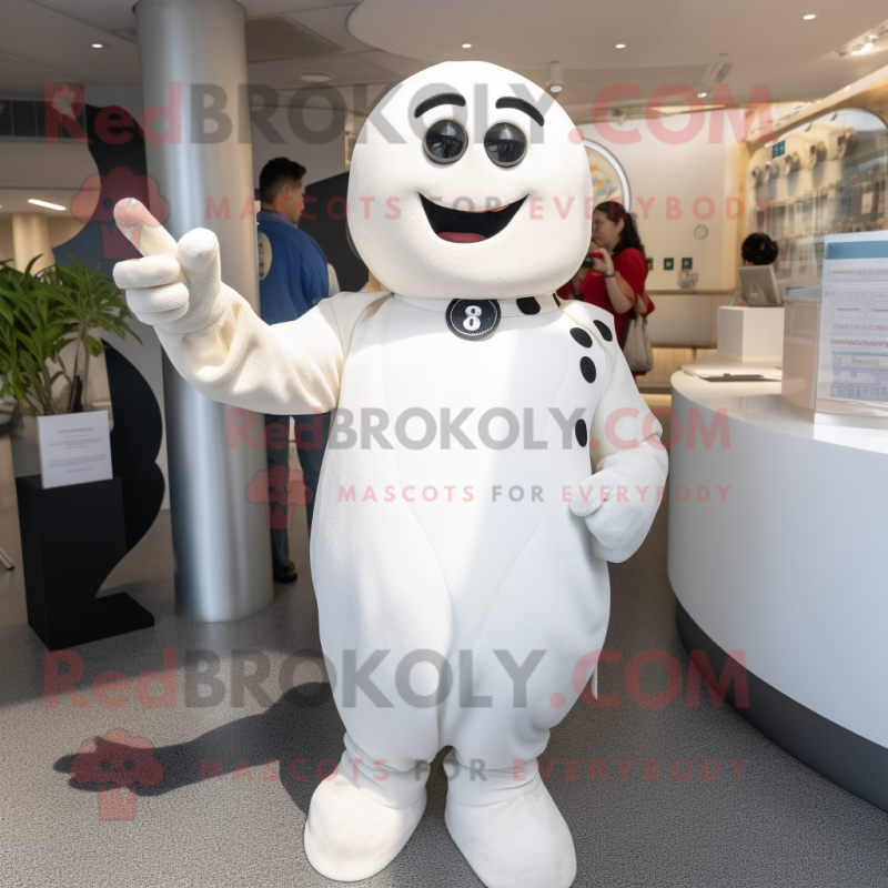 White Pepper mascot costume character dressed with a Rash Guard and Cufflinks
