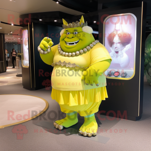 Citrongul Ogre maskot...