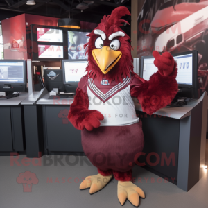 Maroon Roosters maskot...