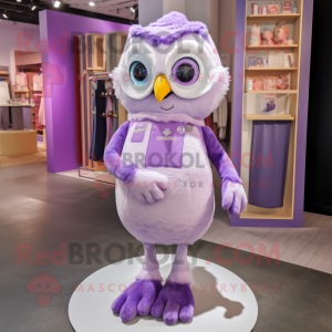 Lavendel-Eule Maskottchen...