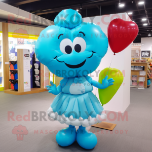 Cyan Heart Shaped Balloons...