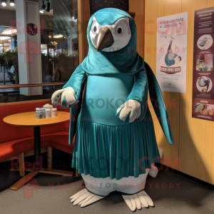 Teal Penguin mascotte...