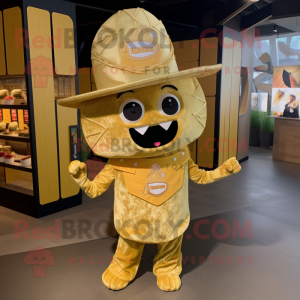 Gold Tacos maskot kostume...