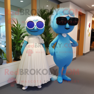 Sky Blue Kiwi maskot kostym...