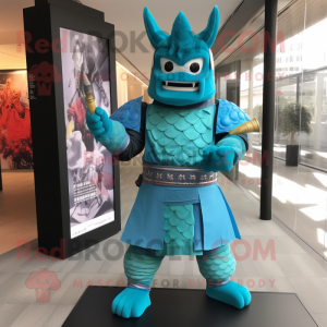 Cyaan Samurai mascotte...