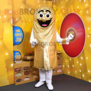 Guld Falafel maskot kostume...