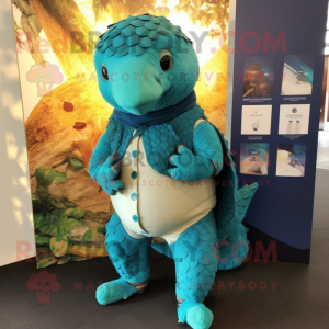 Turquoise Pangolin mascotte...