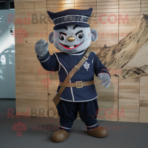 Navy Samurai maskot drakt...