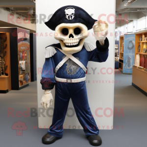 Navy Skull maskot kostume...