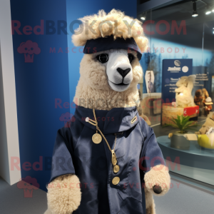 Navy Alpaca mascotte...