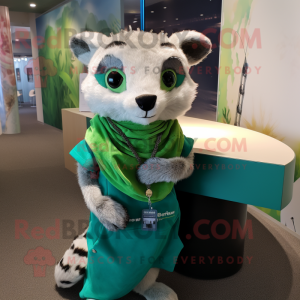 Grøn Civet maskot kostume...