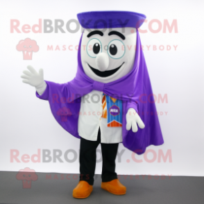 nan Moussaka mascot costume character dressed with a Suit Jacket and Shawls