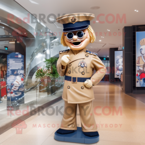 Tan Navy Soldier maskot...