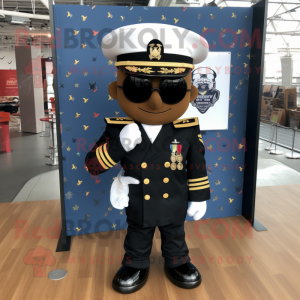 Black Navy Soldier maskot...