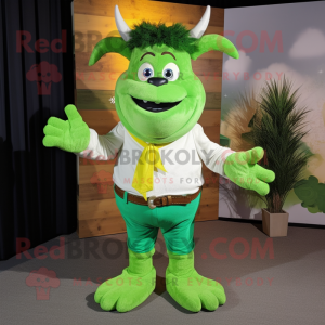 Lime Green Yak mascotte...