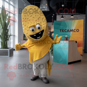 Gul Tacos maskot kostume...