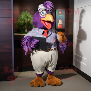 Purple Roosters maskot...