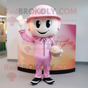 Pink baseball bold maskot...