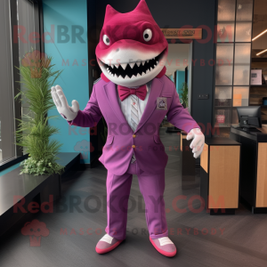 Magenta Megalodon mascotte...