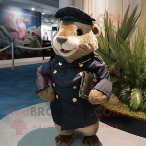 Navy Beaver maskot kostyme...