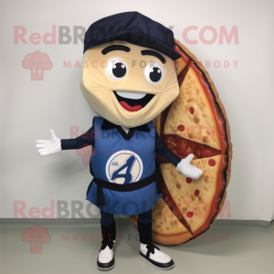 Navy Pizza Slice maskot...