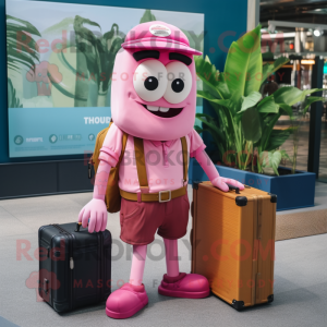 Pink Aglet mascotte kostuum...