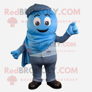 Sky Blue Granat maskot...