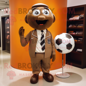 Brown Soccer Ball mascotte...