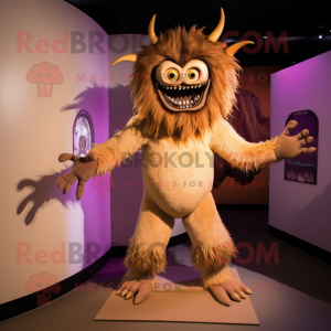 Tan Demon maskot drakt...