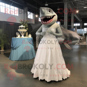 Grijze Megalodon mascotte...