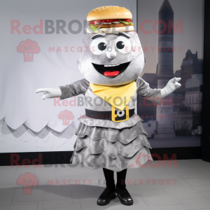 Silver Hamburger maskot...