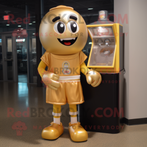 Gold Gumball Machine maskot...