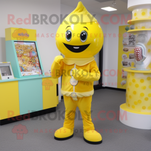 Yellow Candy Box maskot...