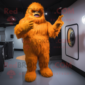 Orange Sasquatch maskot...