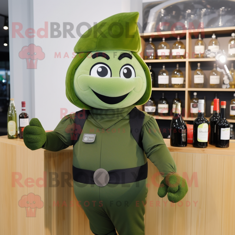 Green Superhero mascot costume character dressed with a Leggings and Gloves  - Mascot Costumes -  Sizes L (175-180CM)