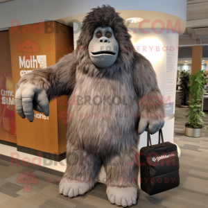 Grijs Sasquatch mascotte...