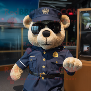 Navy Bear maskot drakt...