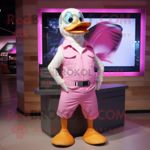 Pink Goose Maskottchen...