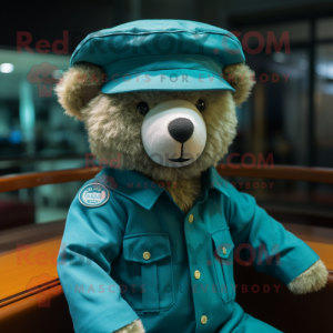 Postava maskota Teal Teddy...