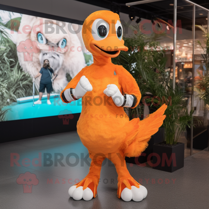 Mascotte giocattolo arancione, costume da robot Formato L (175-180 CM)