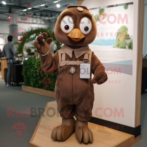 Brown Dove maskot kostyme...