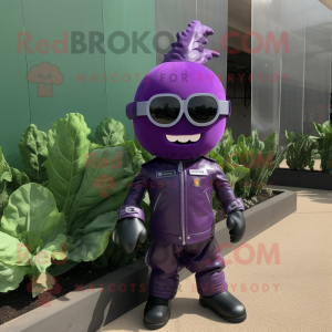 Purple Beet maskot drakt...