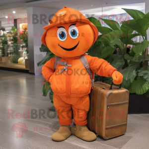 Orange blomme maskot...