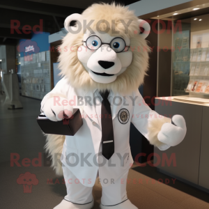 White Tamer Lion maskot...