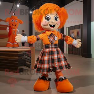 Orange Irish Dancer maskot...