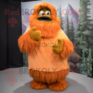 Orange Sasquatch maskot...