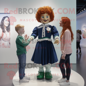 nan Irish Dancer mascot costume character dressed with a Mom Jeans and Lapel pins