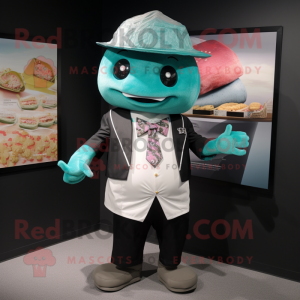 Teal Sushi mascotte kostuum...